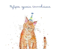 Birthday Card, Cat, 15x15 cm